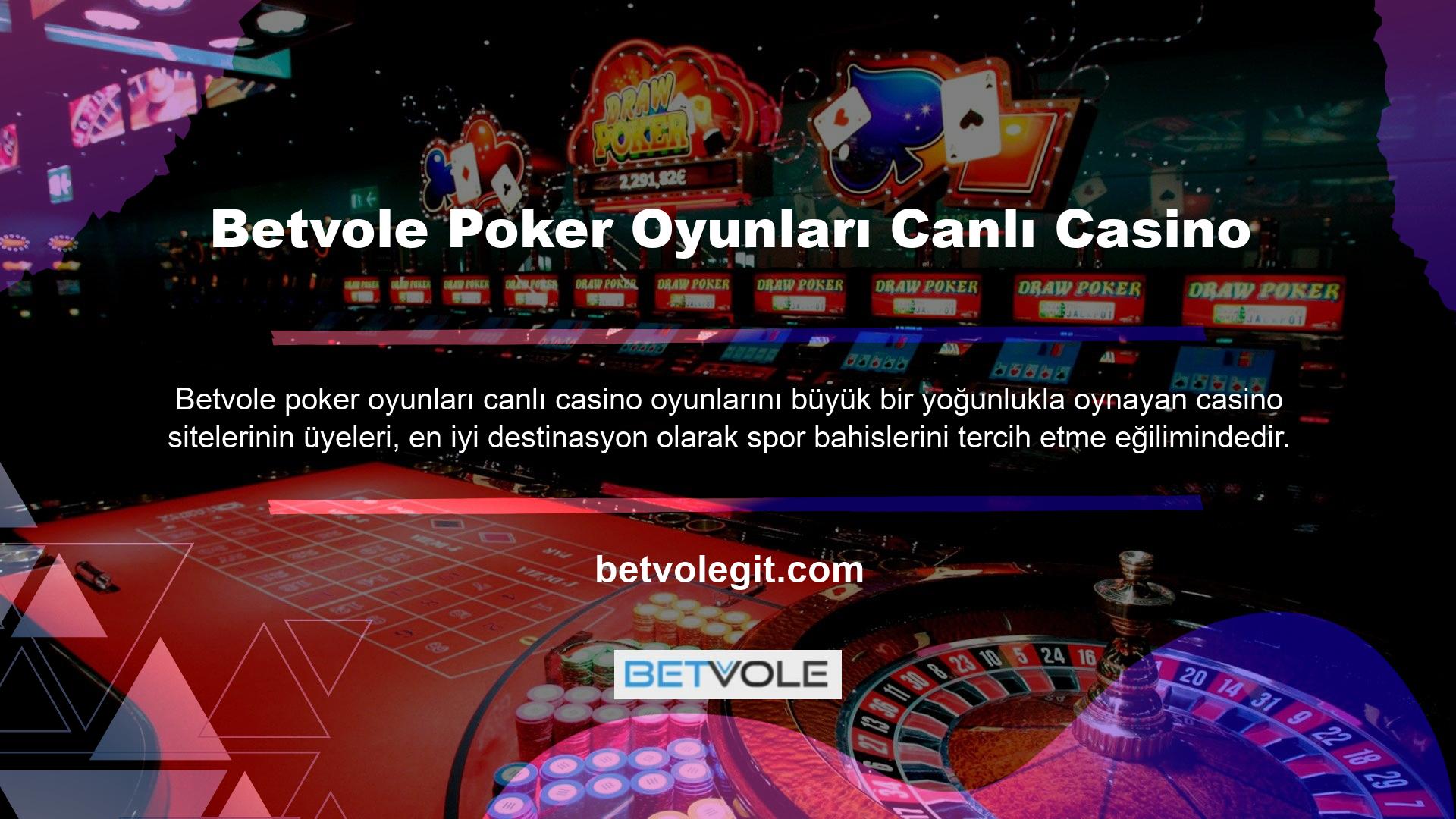 Betvole bahis sitesi, geniş casino oyunları yelpazesi ve güvenilir bir bahis platformu olarak tanınması nedeniyle büyük saygı görmektedir